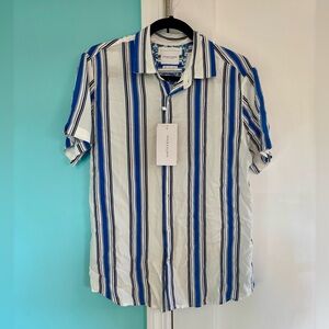 Denim & Flower Button Down Shirt